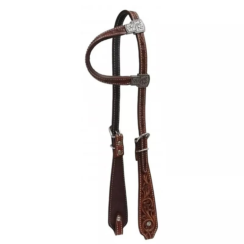 #13146: Showman Argentina cow leather single ear headstall