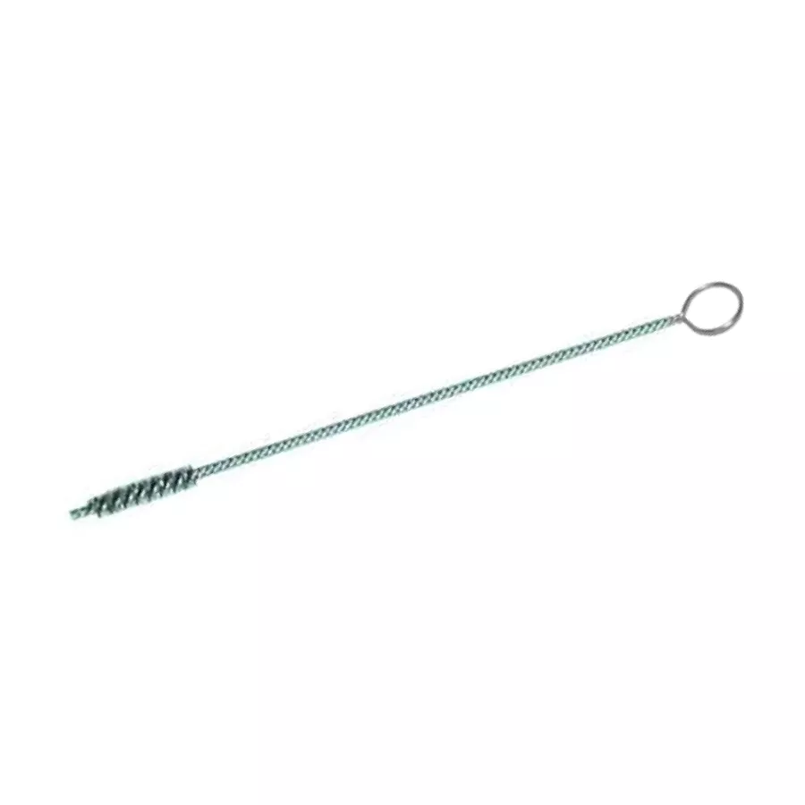 .190" Diameter Brass Filament and Stainless Steel Stem Single-Spiral brush with Ring Handle