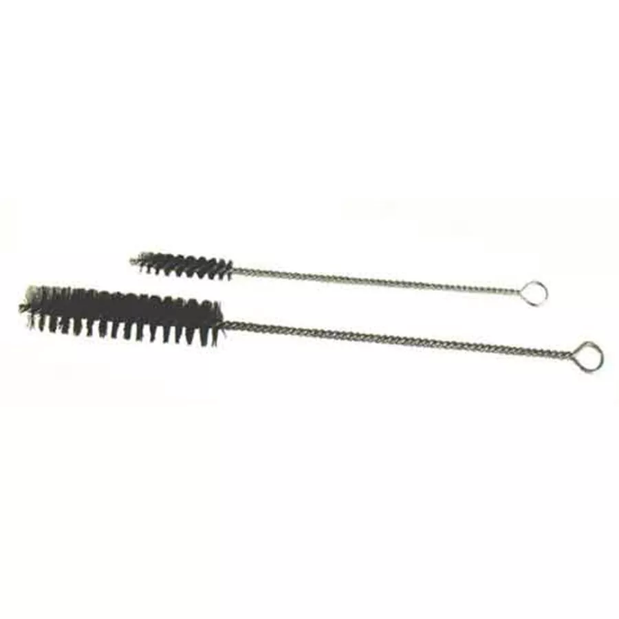 5/8" Diameter 42" Length Single Spiral, Single-Stem Horse Hair Brushes, with Ring Handle and Galvanized Stem