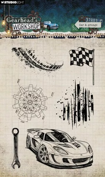 Gearhead's Workshop Nr. 945 - Car & Grunge - Clear Stamps - Studio Light