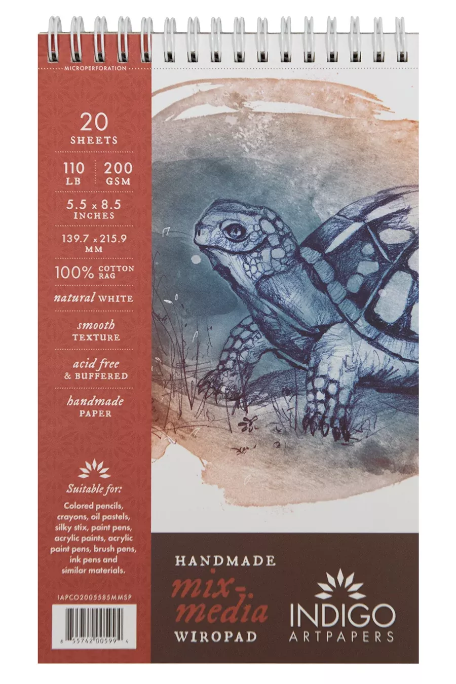 Indigo Art Papers Hand Crafted Mixed Media Paper - 24 Sheets