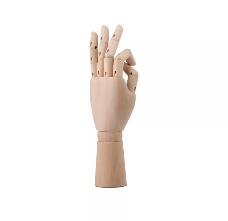 Wooden Hand Mannequin Male Left